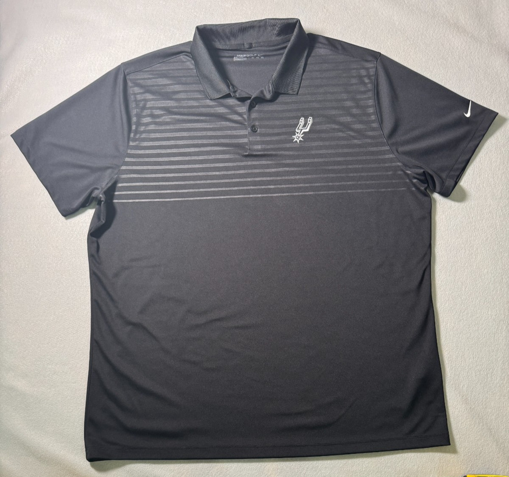 Nike Golf Polo San Antonio Spurs NBA Finals Standard Fit Dri Fit Size XXL